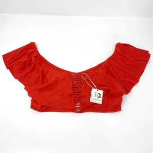 TiniBikini Flounce Off The Shoulder Bikini Top